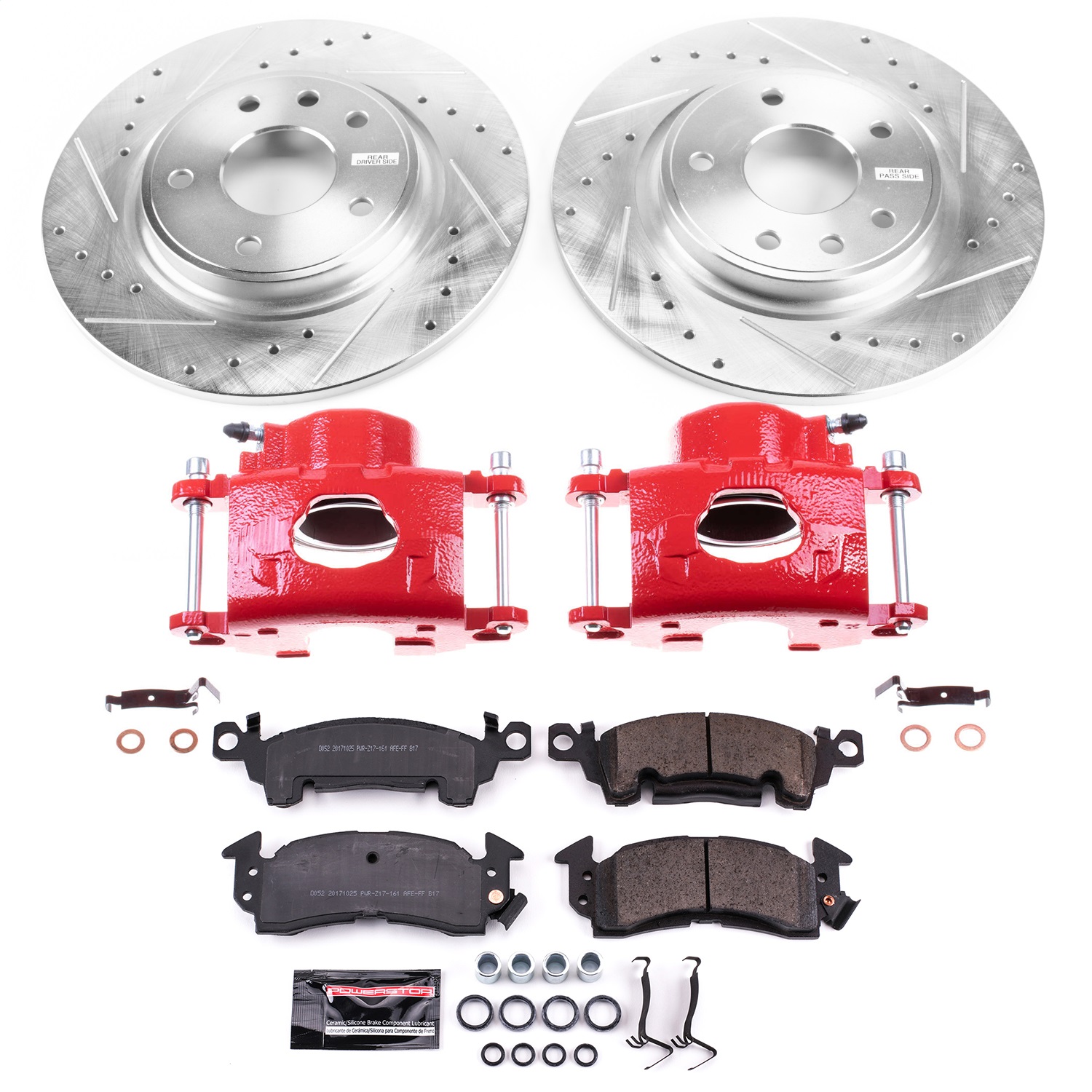 Power Stop - KC4539B - Front - Disc Brake Pad/Caliper and Rotor Kit