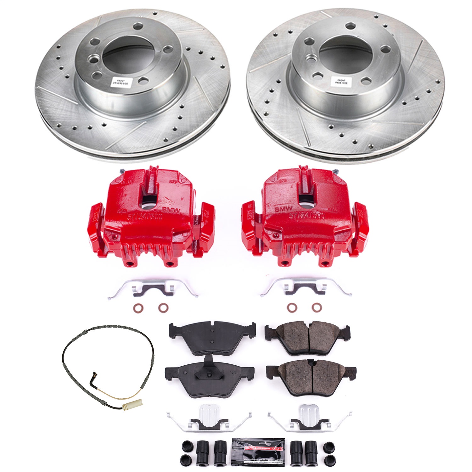 Power Stop - KC4589 - Front - Disc Brake Pad/Caliper and Rotor Kit