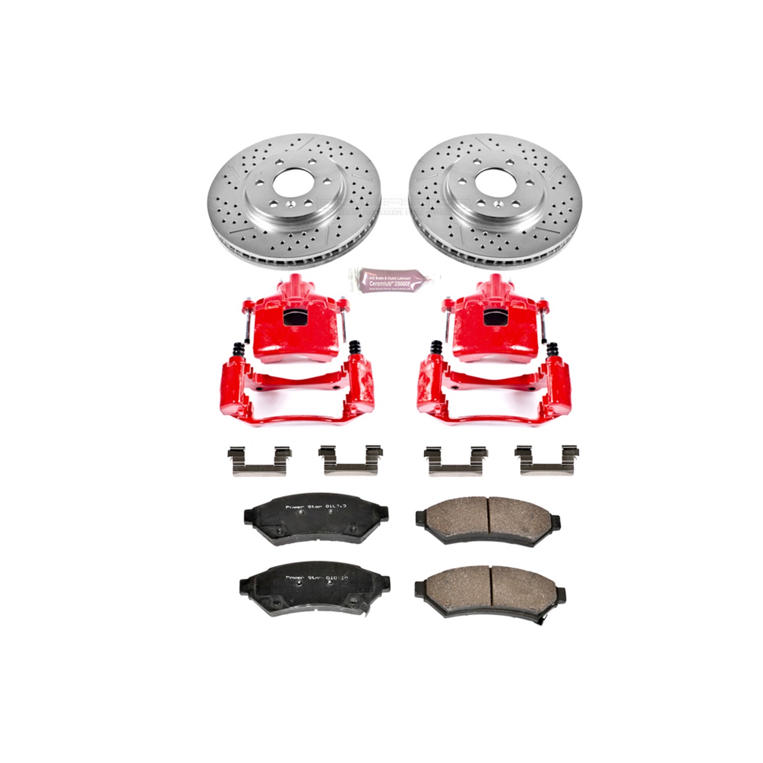 Power Stop - KC4602 - Front - Disc Brake Pad/Caliper and Rotor Kit