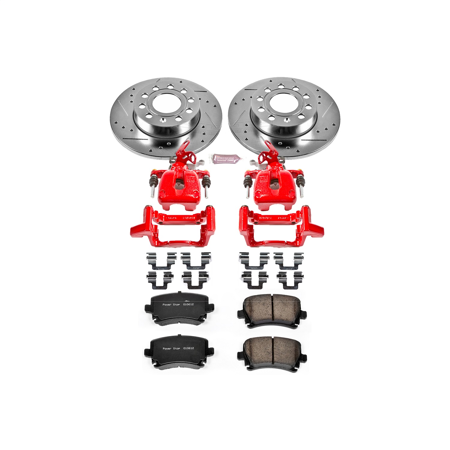 Power Stop - KC4627A - Rear - Disc Brake Pad/Caliper and Rotor Kit