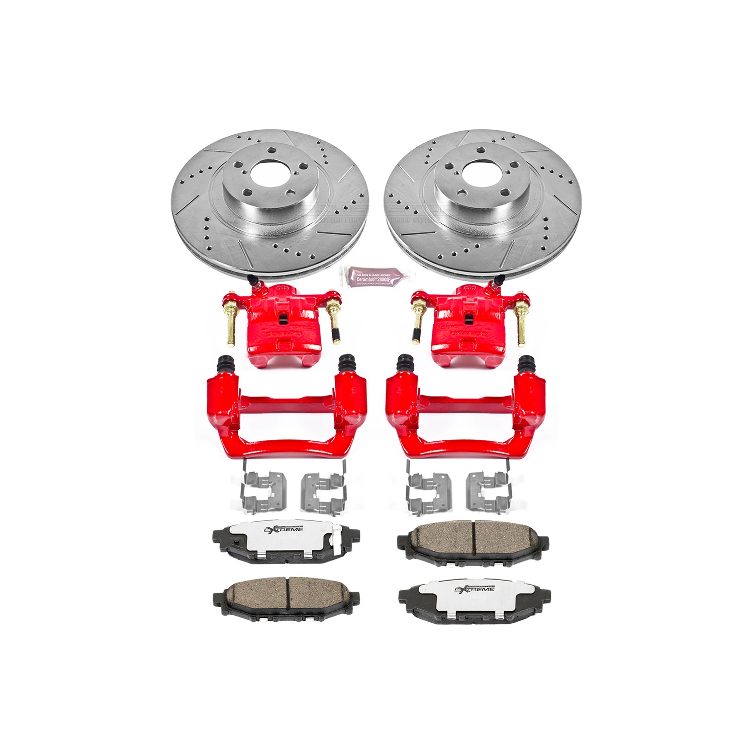 Power Stop - KC4631-26 - Rear - Disc Brake Pad/Caliper and Rotor Kit