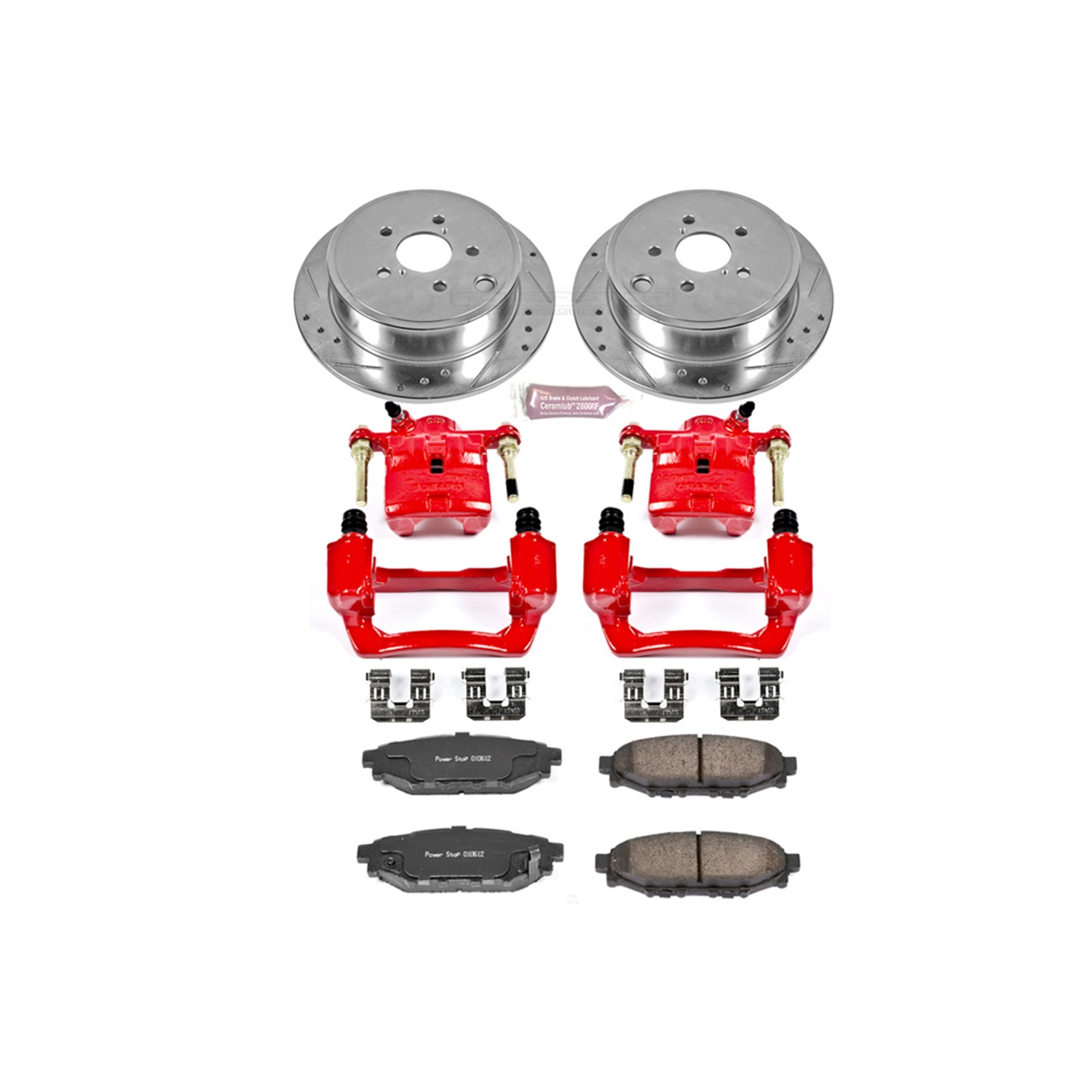 Power Stop - KC4631 - Rear - Disc Brake Pad/Caliper and Rotor Kit