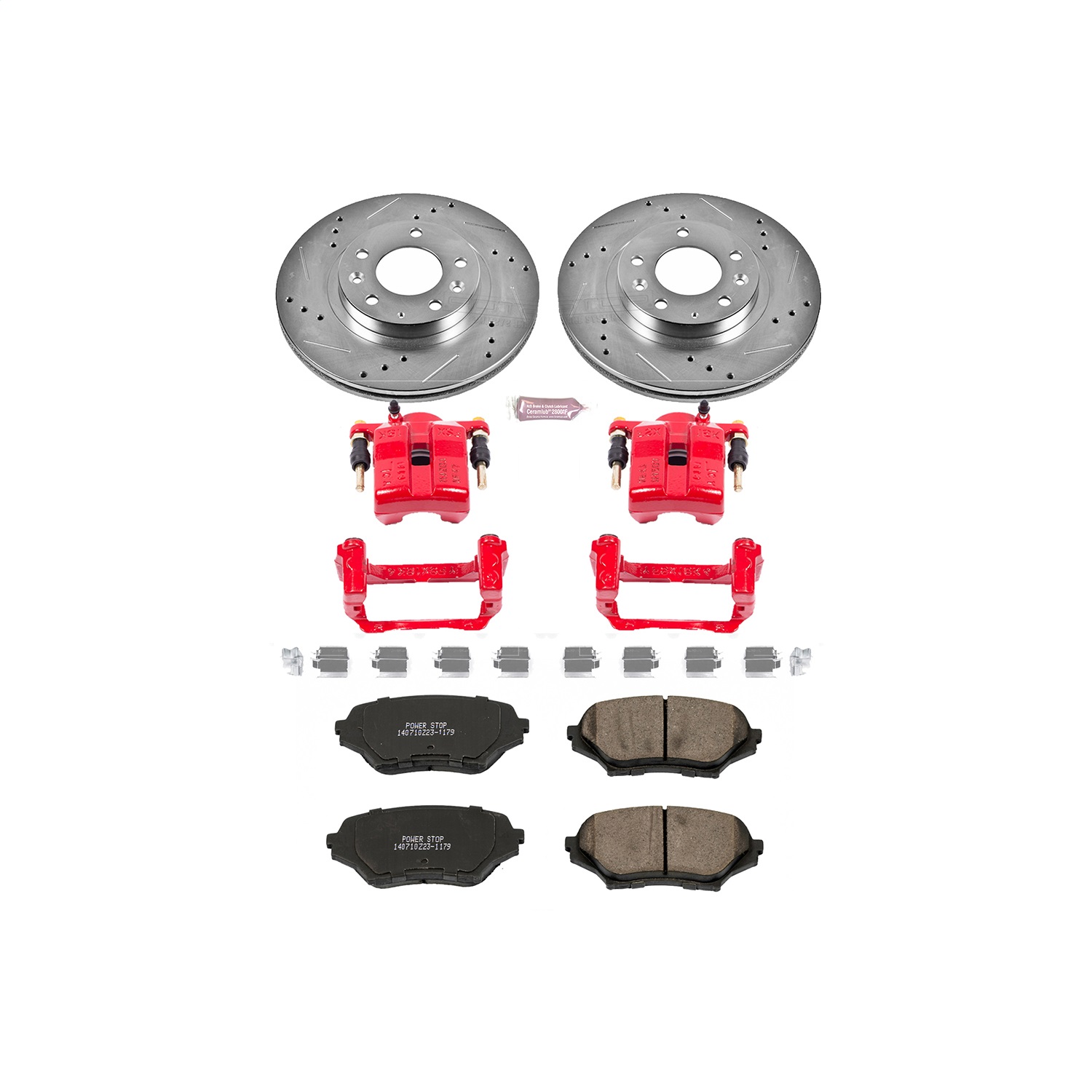 Power Stop - KC4659 - Front - Disc Brake Pad/Caliper and Rotor Kit