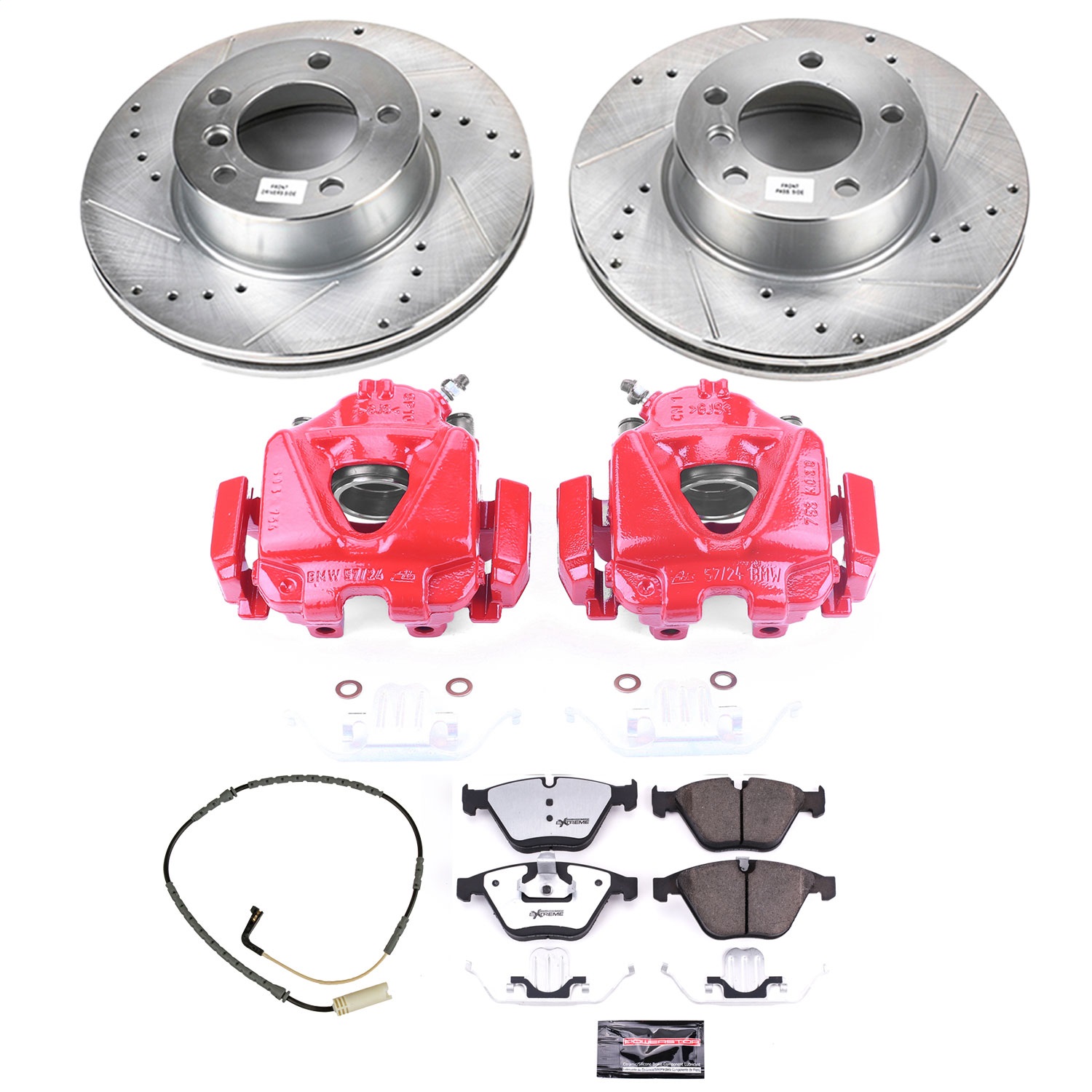 Power Stop - KC4678-26 - Front - Disc Brake Pad/Caliper and Rotor Kit