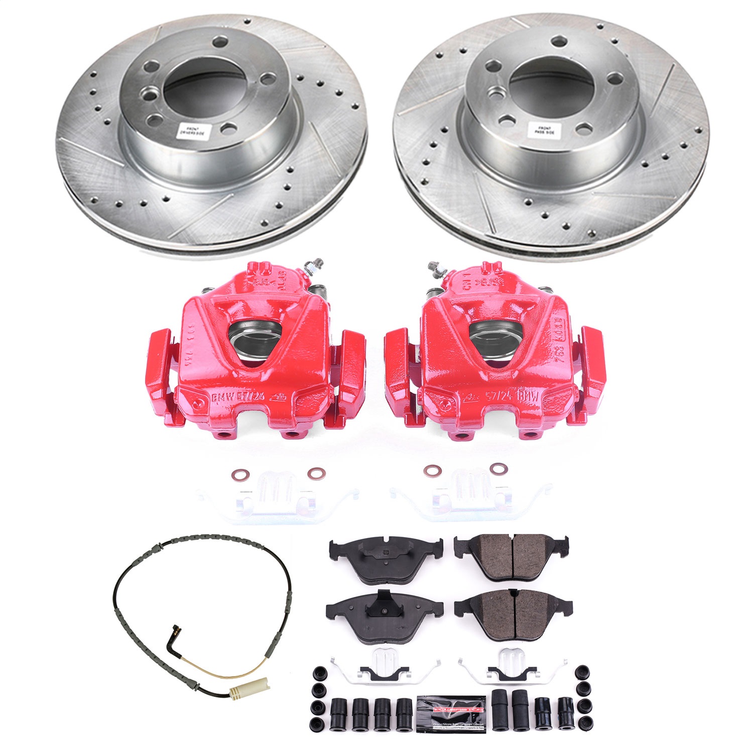 Power Stop - KC4678 - Front - Disc Brake Pad/Caliper and Rotor Kit