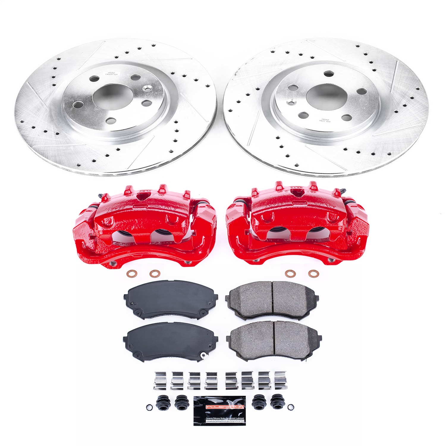 Power Stop - KC4720 - Front - Disc Brake Pad/Caliper and Rotor Kit