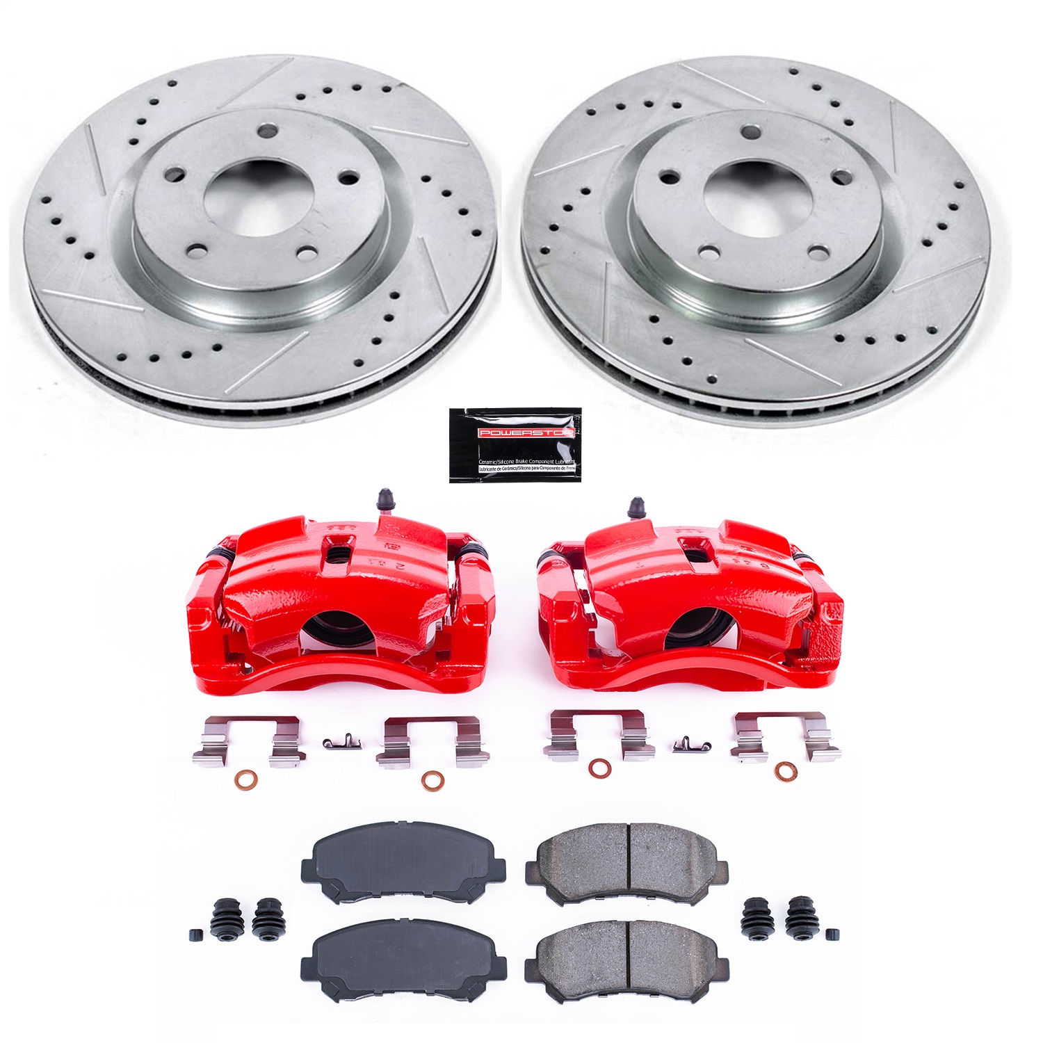 Power Stop - KC4724 - Front - Disc Brake Pad/Caliper and Rotor Kit