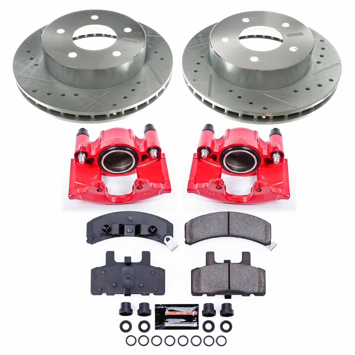 Power Stop - KC4873 - Front - Disc Brake Pad/Caliper and Rotor Kit