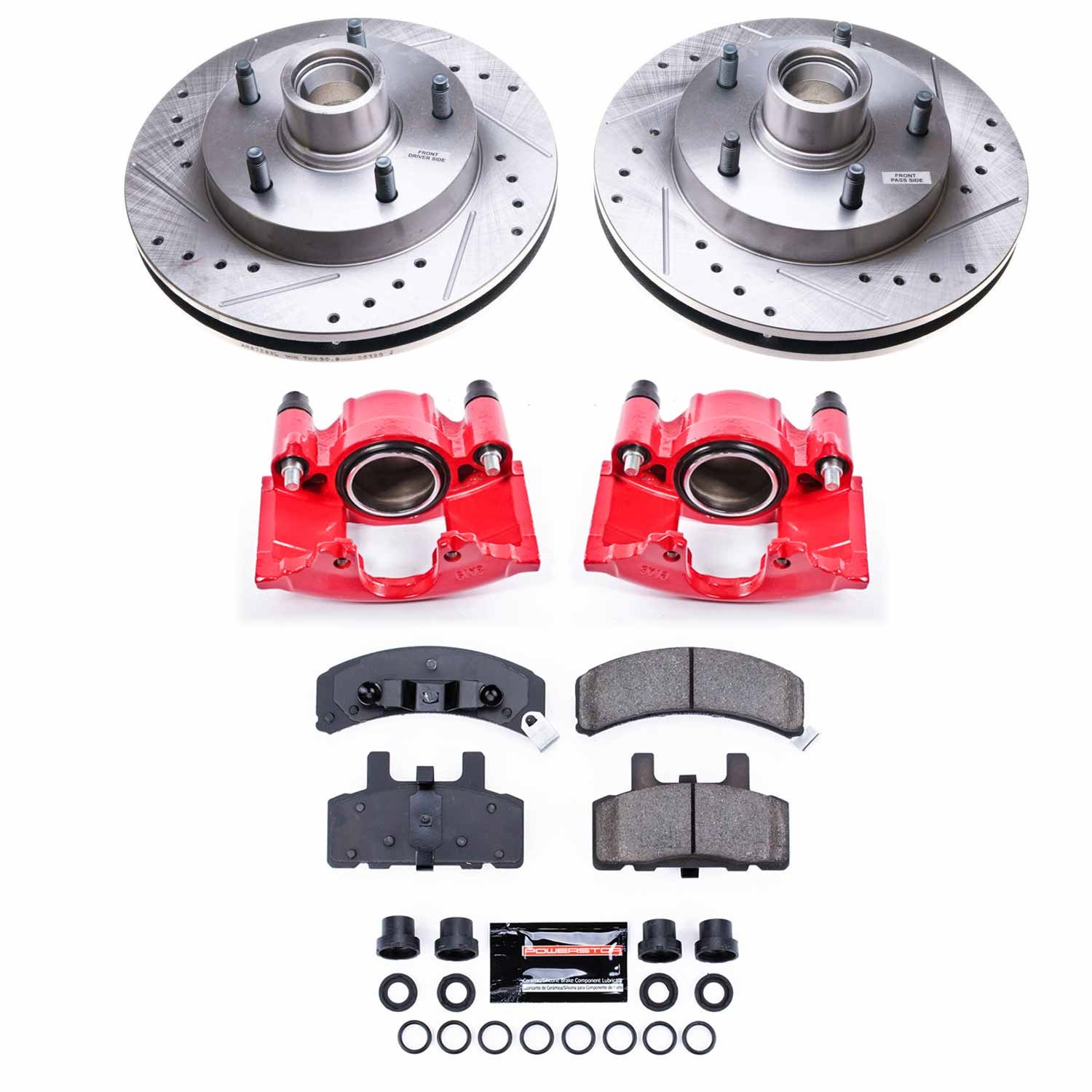 Power Stop - KC4875 - Front - Disc Brake Pad/Caliper and Rotor Kit