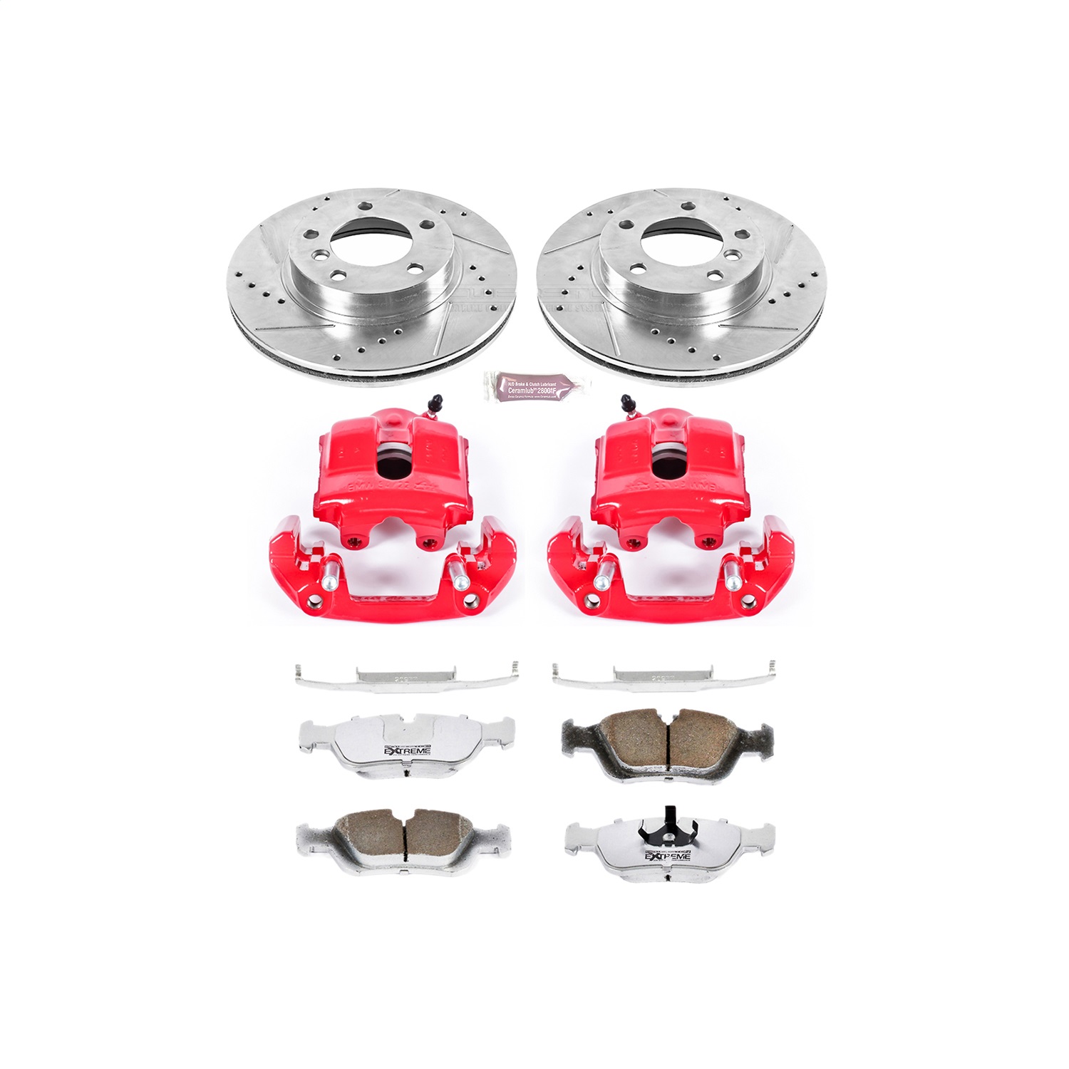Power Stop - KC497-26 - Front - Disc Brake Pad/Caliper and Rotor Kit