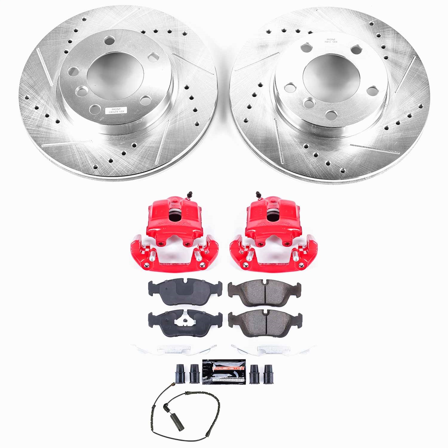 Power Stop - KC497 - Front - Disc Brake Pad/Caliper and Rotor Kit