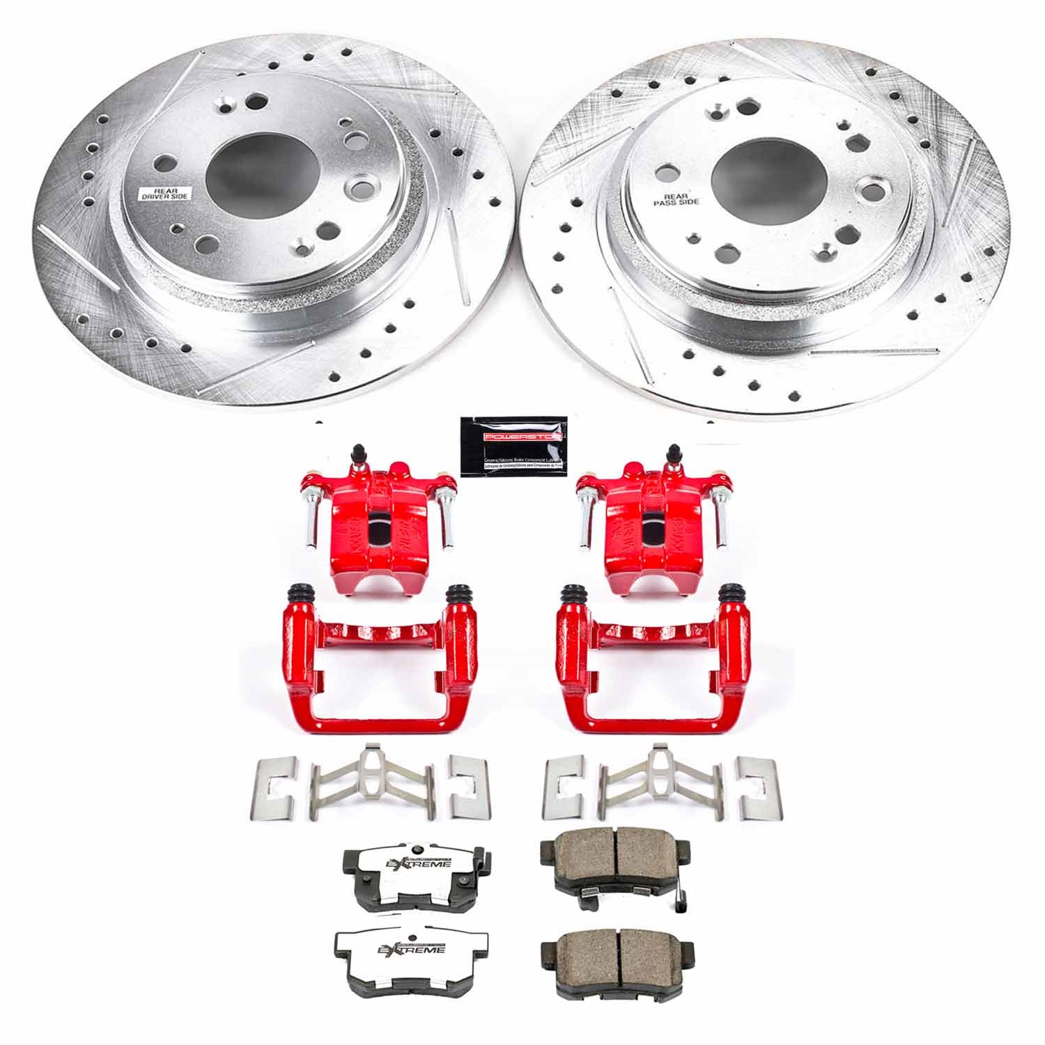 Power Stop - KC4989-26 - Rear - Disc Brake Pad/Caliper and Rotor Kit