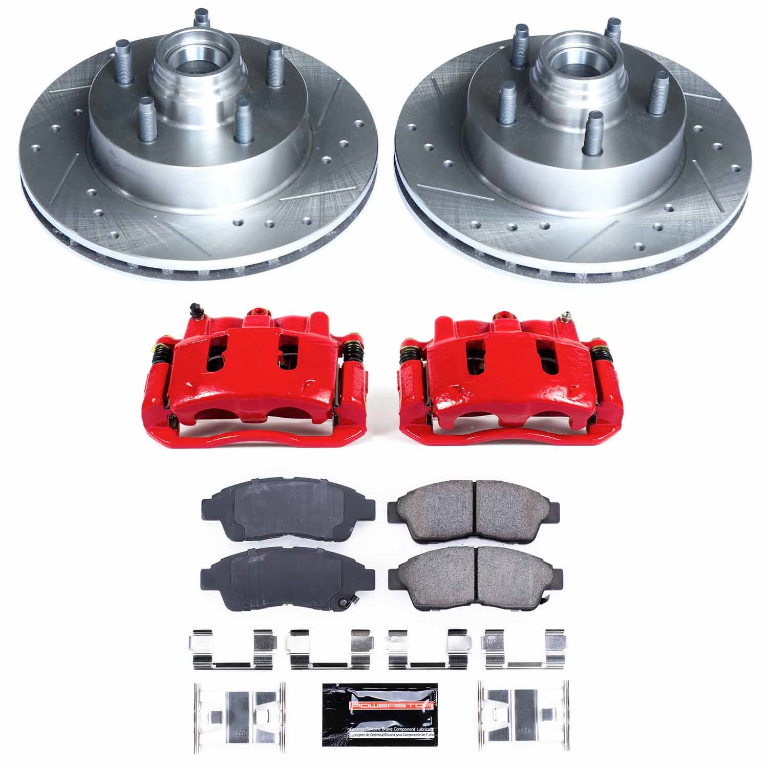 Power Stop - KC5083 - Front - Disc Brake Pad/Caliper and Rotor Kit