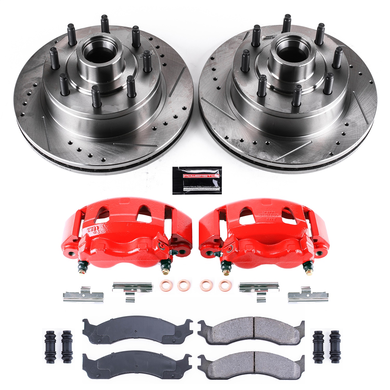 Power Stop - KC5088 - Front - Disc Brake Pad/Caliper and Rotor Kit