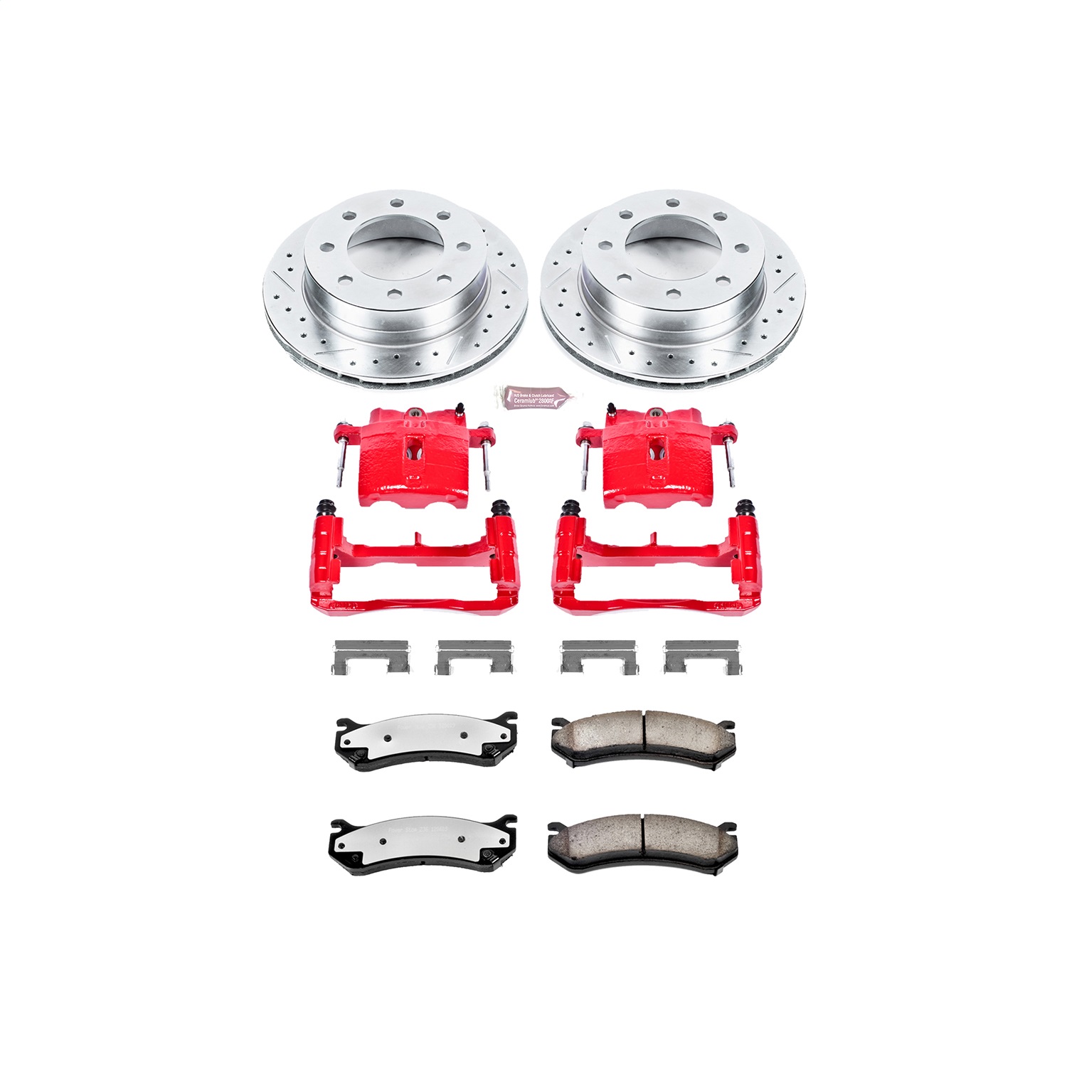 Power Stop - KC5190-36 - Rear - Disc Brake Pad/Caliper and Rotor Kit