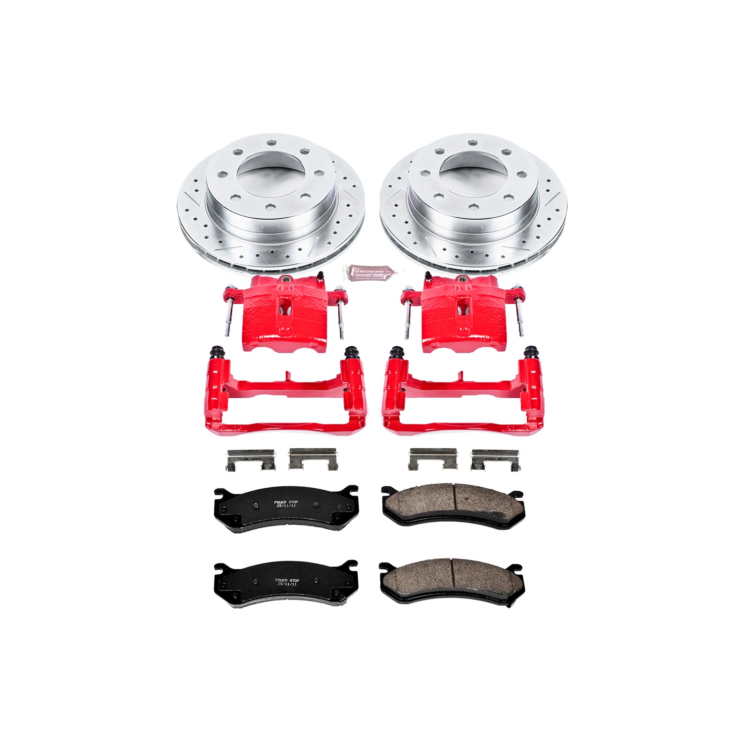 Power Stop - KC5190 - Rear - Disc Brake Pad/Caliper and Rotor Kit
