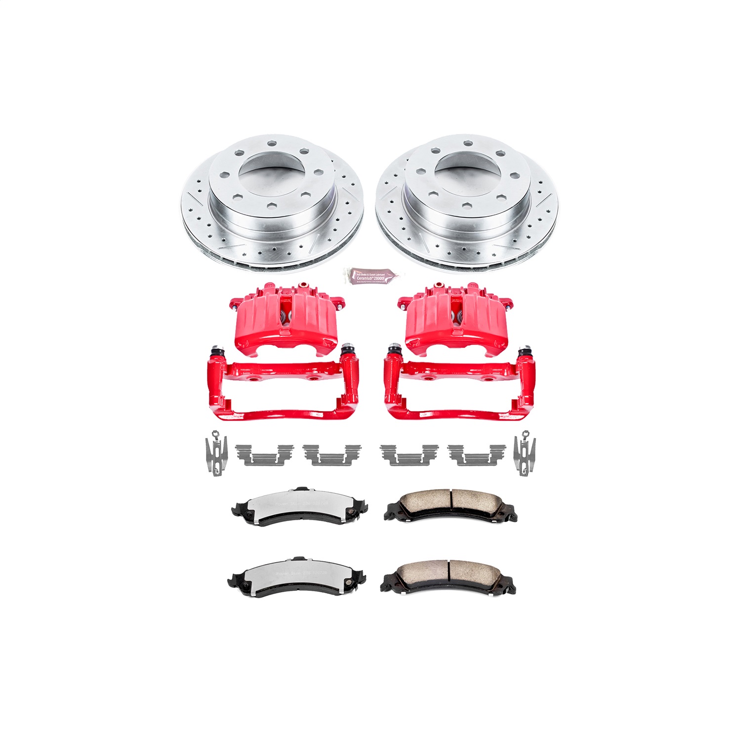 Power Stop - KC5225-36 - Rear - Disc Brake Pad/Caliper and Rotor Kit