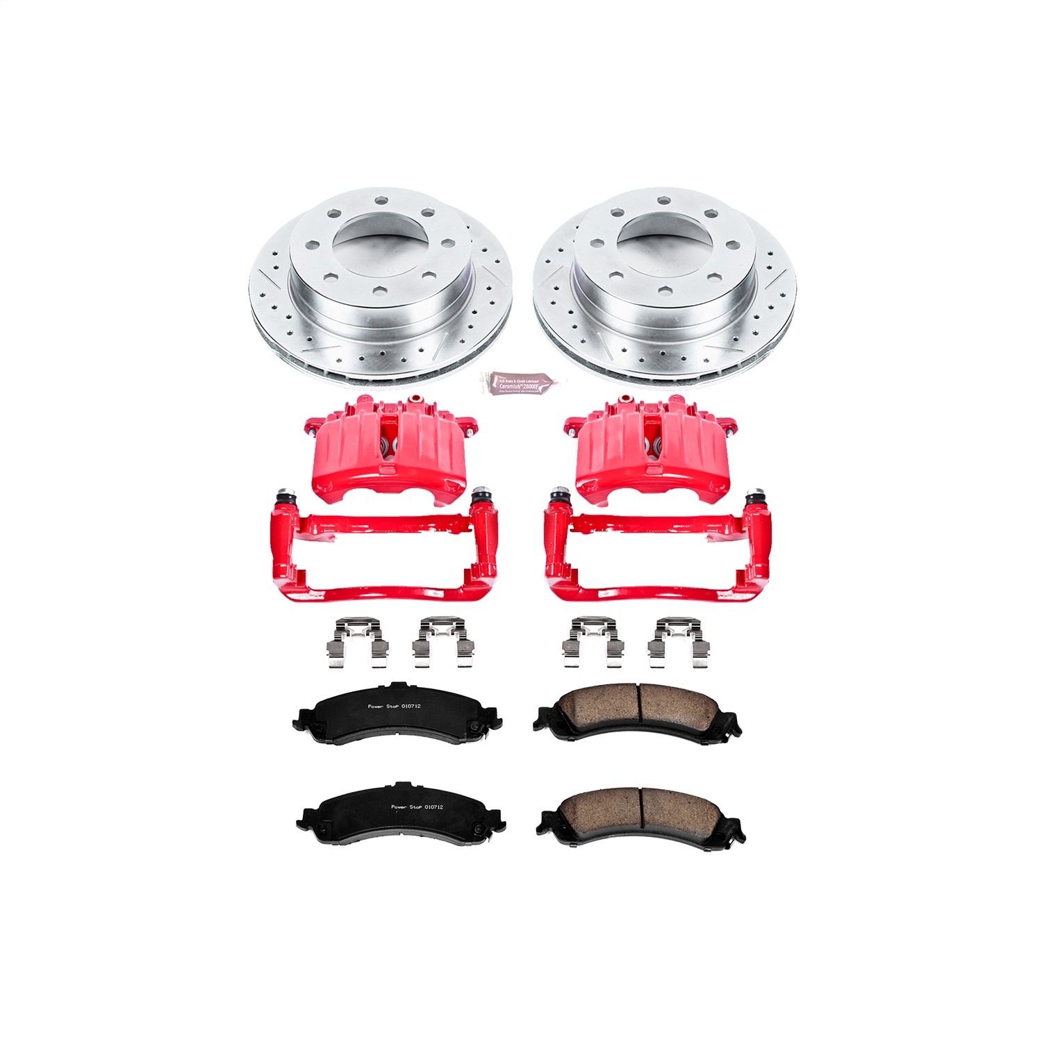 Power Stop - KC5225 - Rear - Disc Brake Pad/Caliper and Rotor Kit