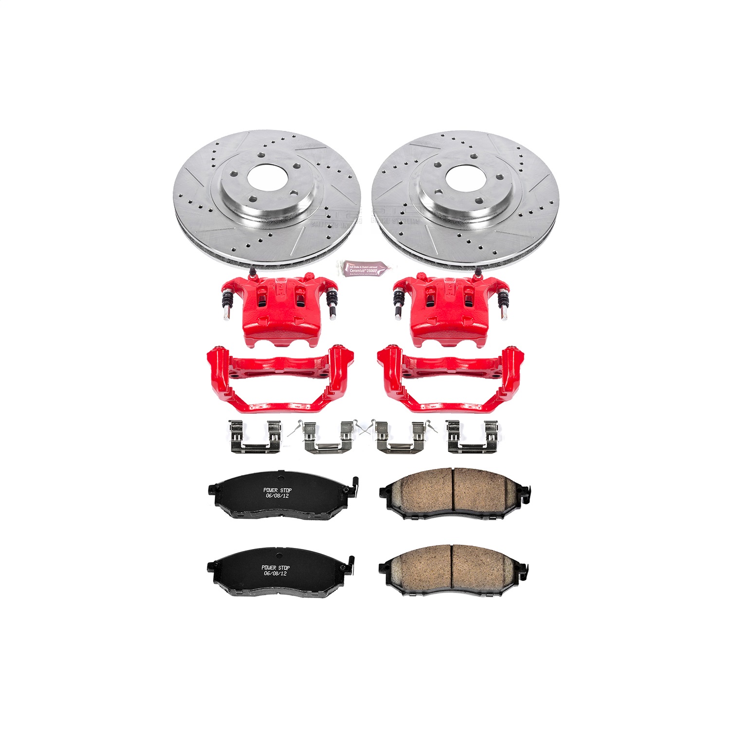 Power Stop - KC5263 - Front - Disc Brake Pad/Caliper and Rotor Kit