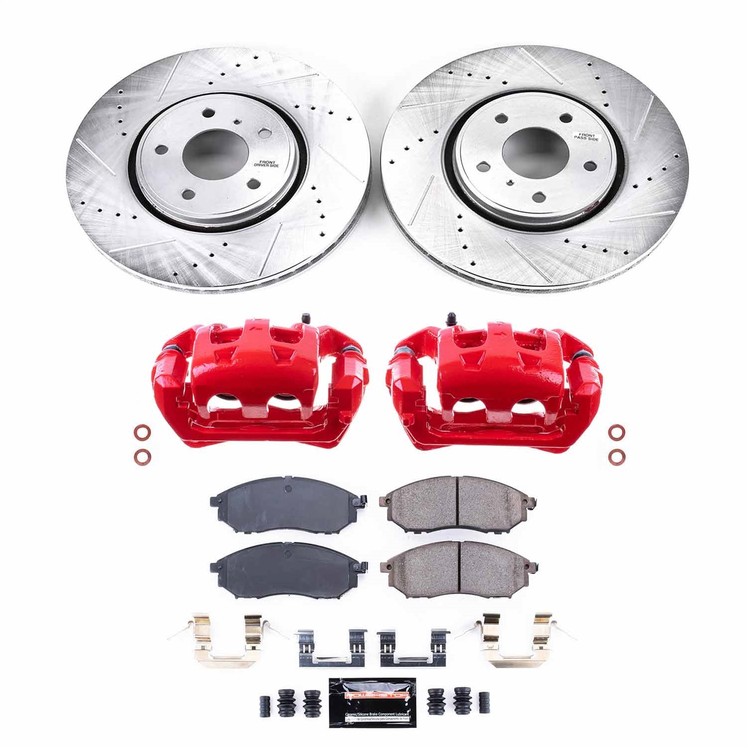 Power Stop - KC5264 - Front - Disc Brake Pad/Caliper and Rotor Kit