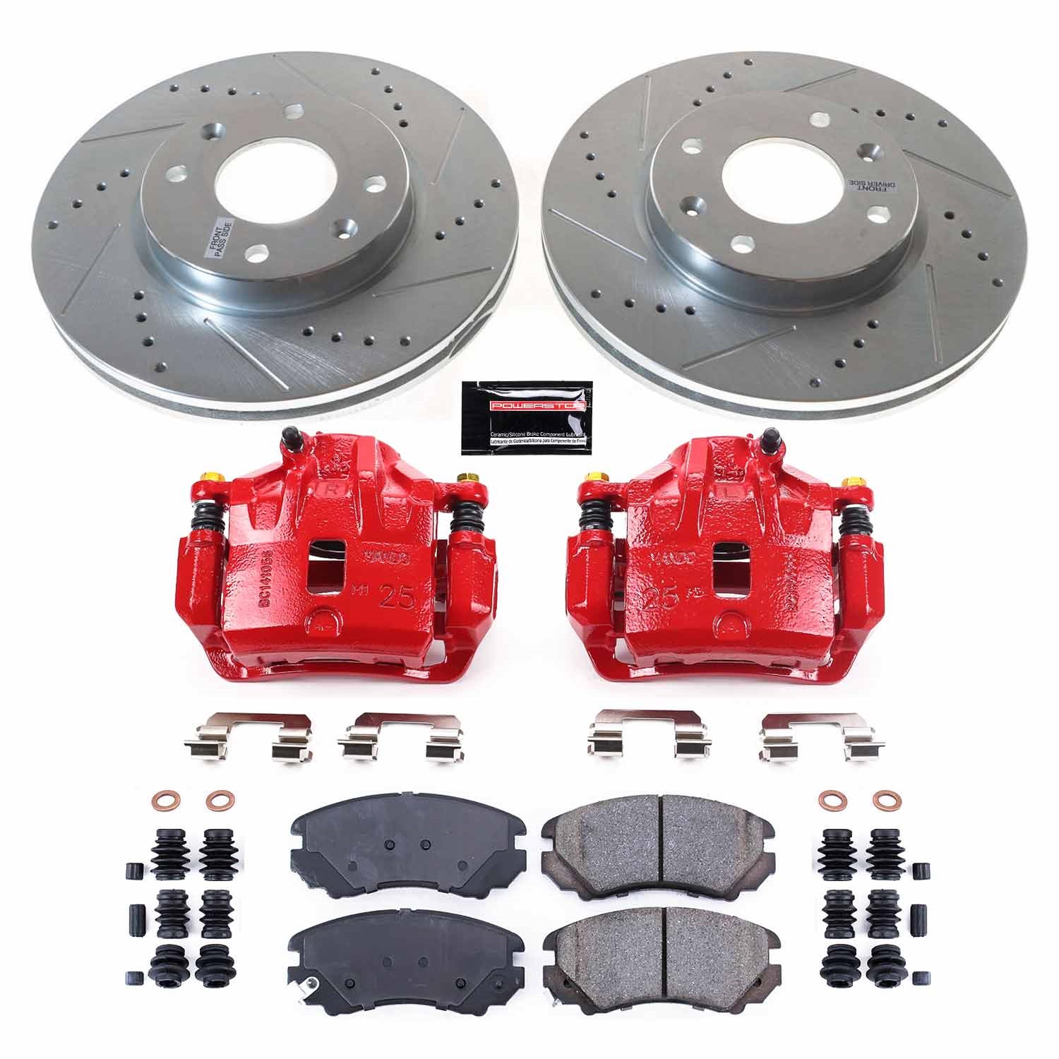 Power Stop - KC5290A - Front - Disc Brake Pad/Caliper and Rotor Kit