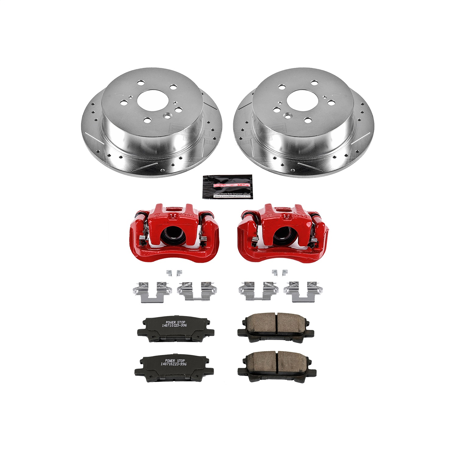 Power Stop - KC5333 - Rear - Disc Brake Pad/Caliper and Rotor Kit
