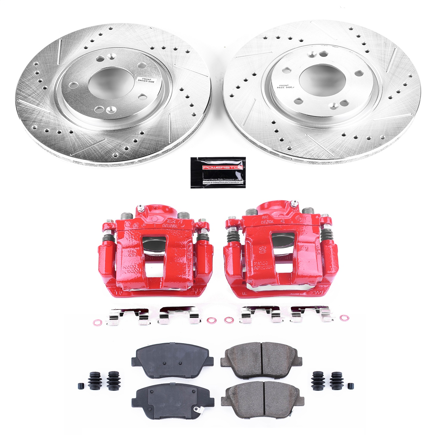 Power Stop - KC5377 - Front - Disc Brake Pad/Caliper and Rotor Kit