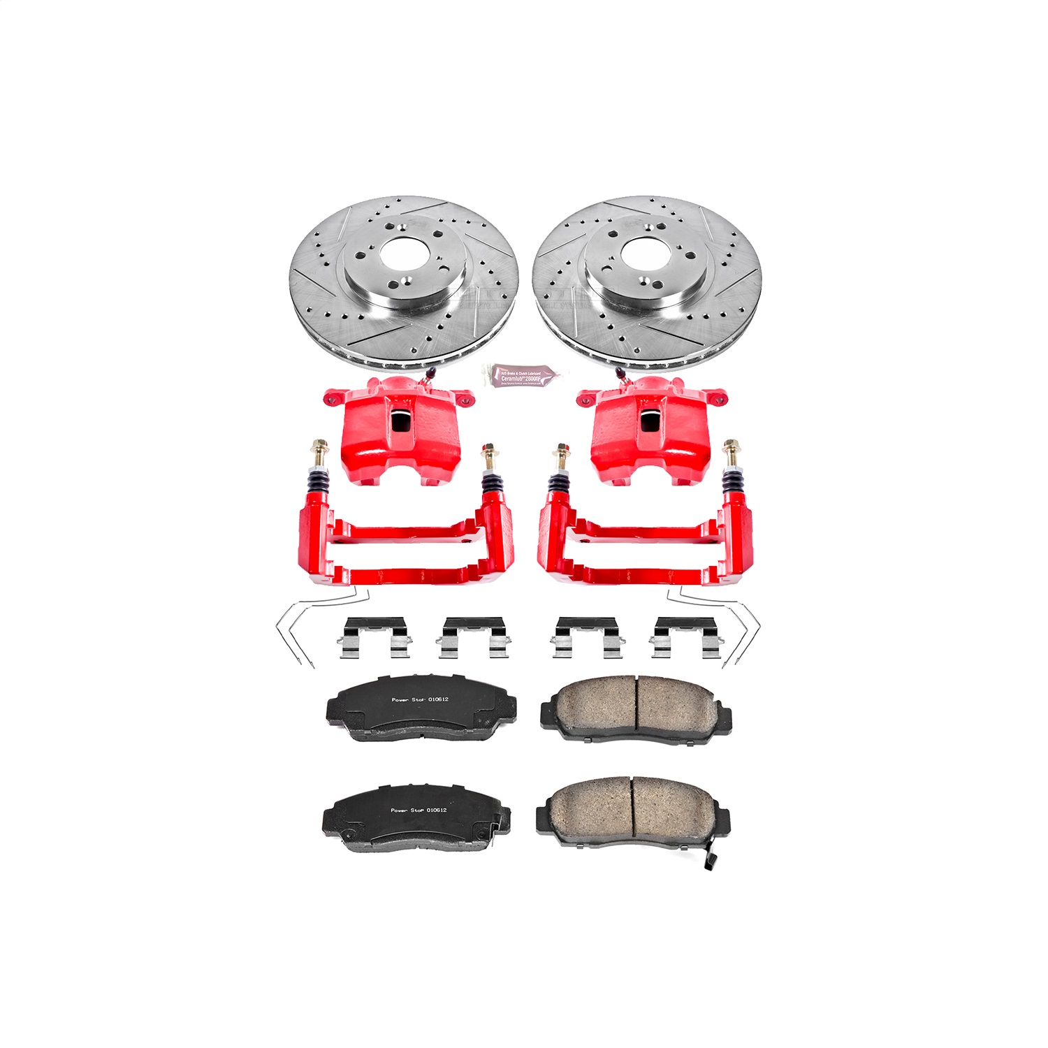 Power Stop - KC5392 - Front - Disc Brake Pad/Caliper and Rotor Kit