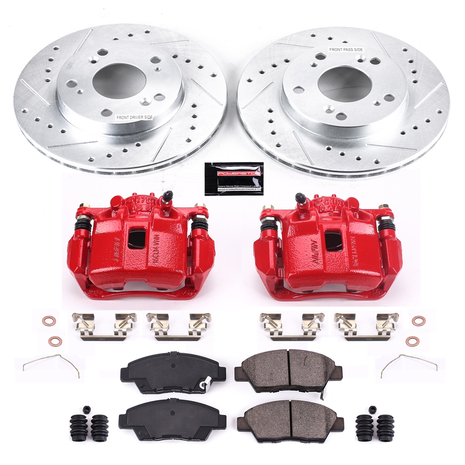 Power Stop - KC5400 - Front - Disc Brake Pad/Caliper and Rotor Kit