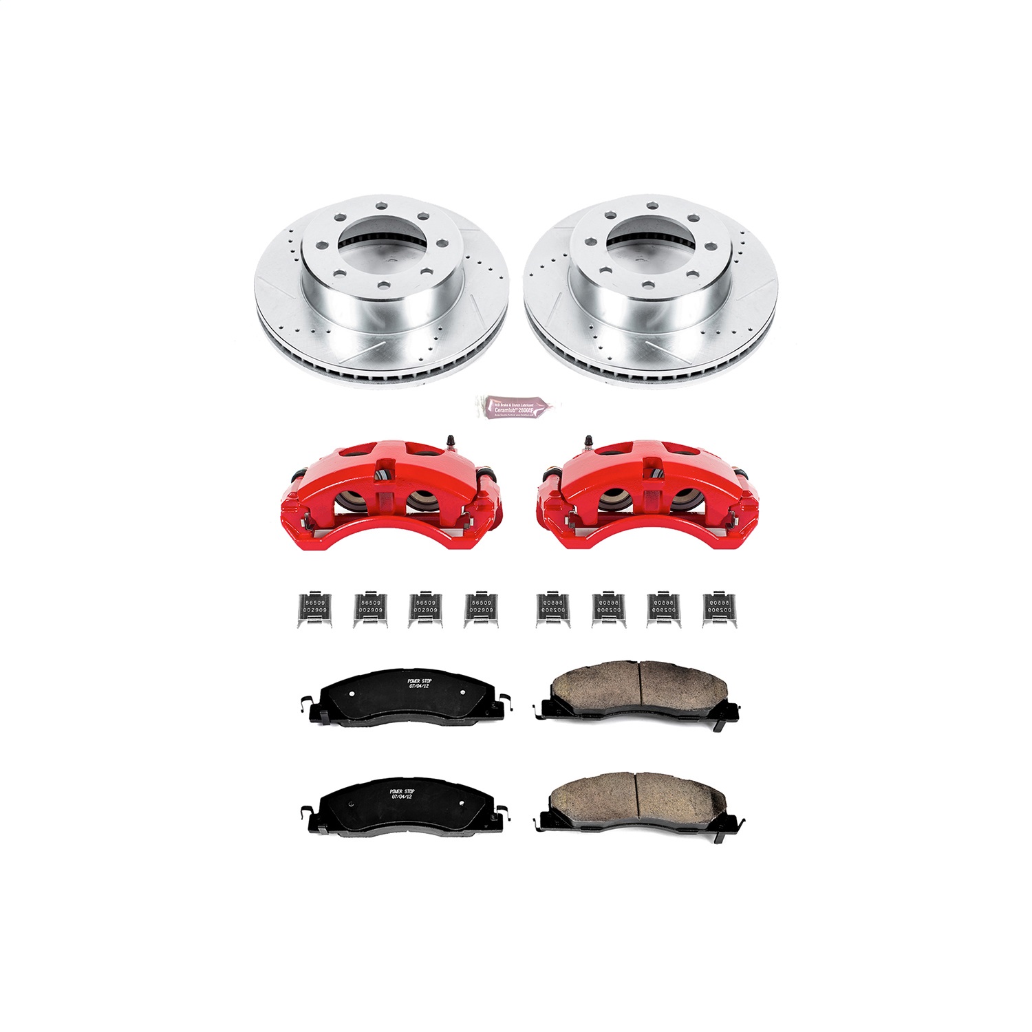 Power Stop - KC5411 - Front - Disc Brake Pad/Caliper and Rotor Kit