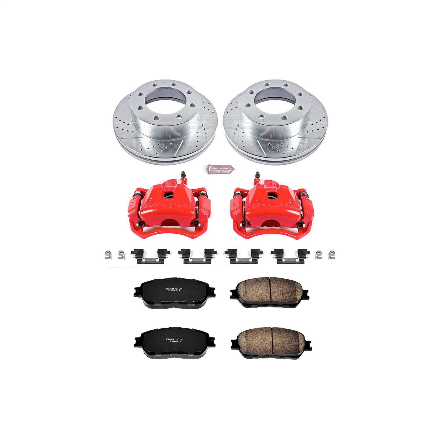Power Stop - KC5431 - Front - Disc Brake Pad/Caliper and Rotor Kit
