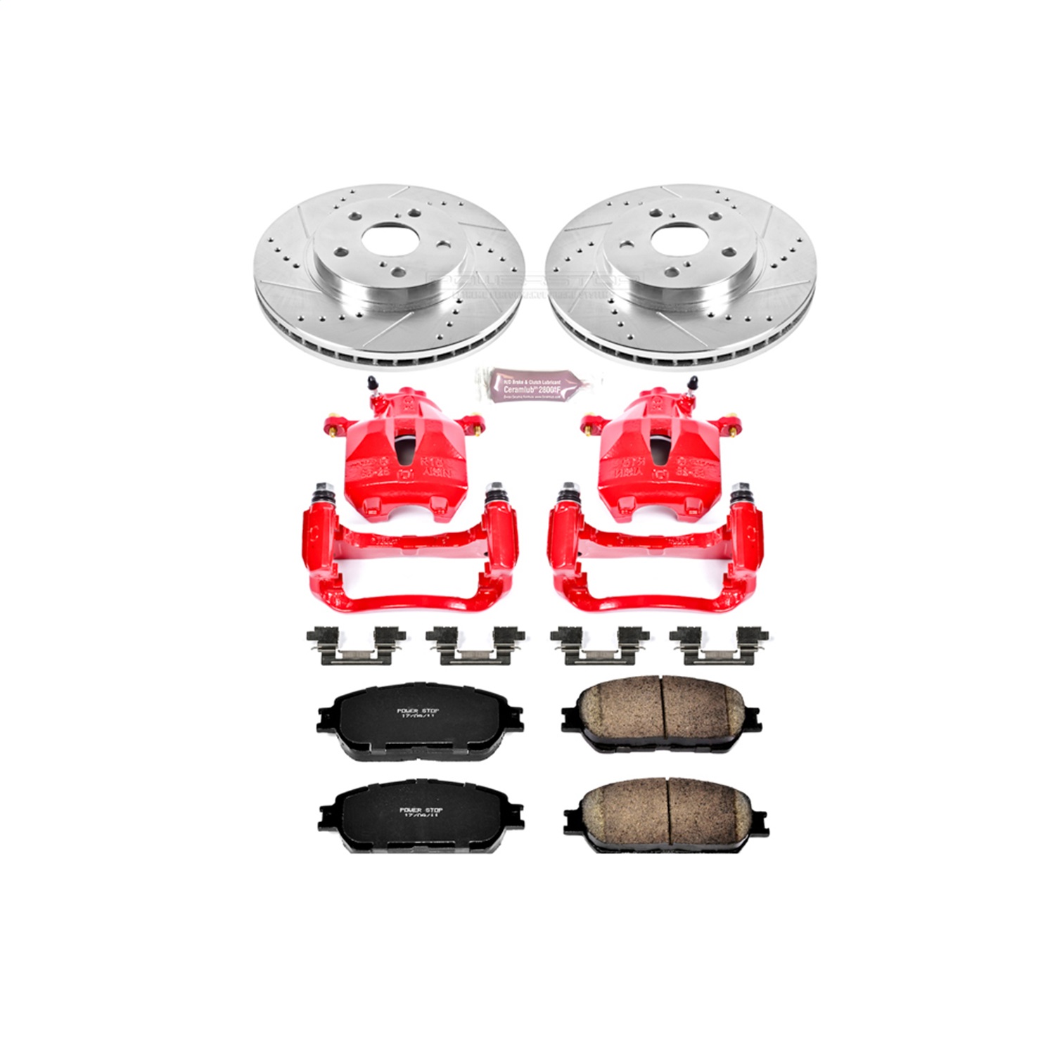 Power Stop - KC5438A - Front - Disc Brake Pad/Caliper and Rotor Kit