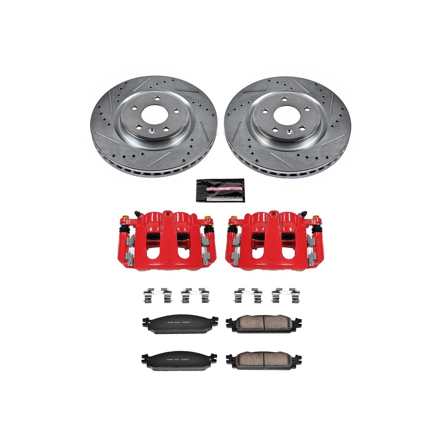 Power Stop - KC5509 - Front - Disc Brake Pad/Caliper and Rotor Kit