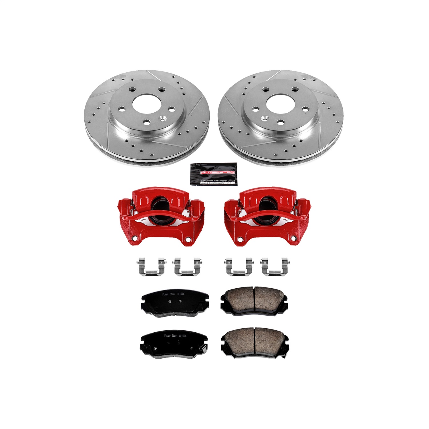 Power Stop - KC5522 - Front - Disc Brake Pad/Caliper and Rotor Kit