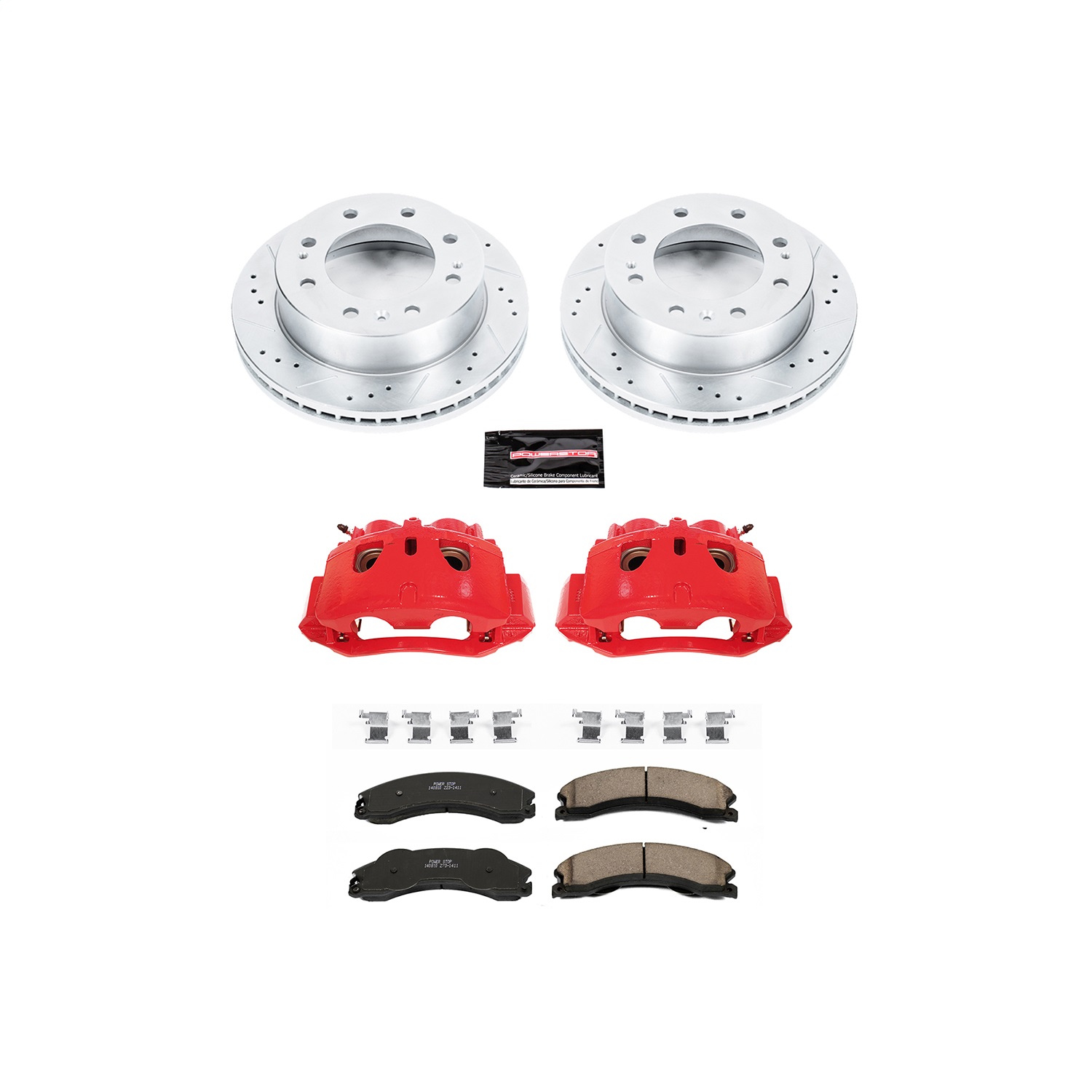 Power Stop - KC5559 - Front - Disc Brake Pad/Caliper and Rotor Kit