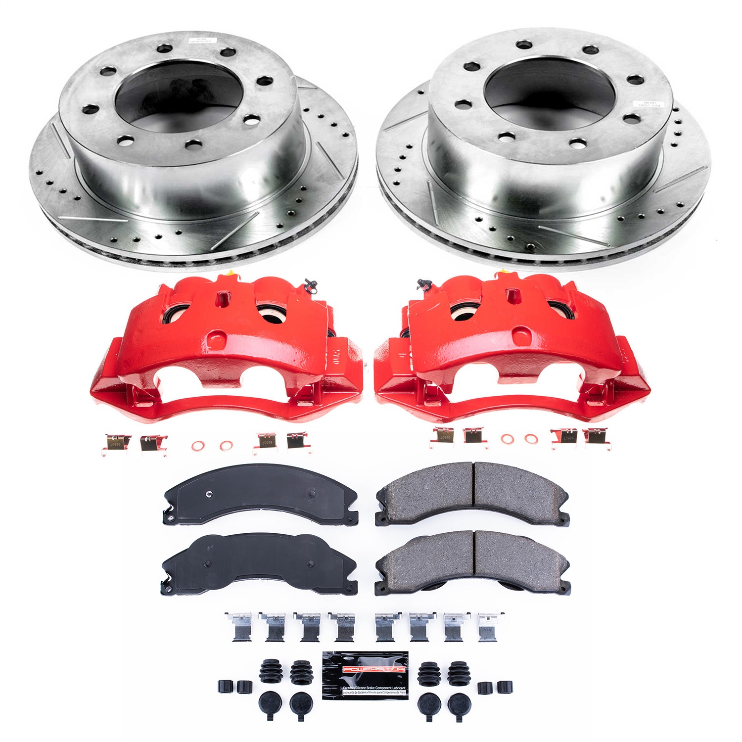 Power Stop - KC5562 - Rear - Disc Brake Pad/Caliper and Rotor Kit
