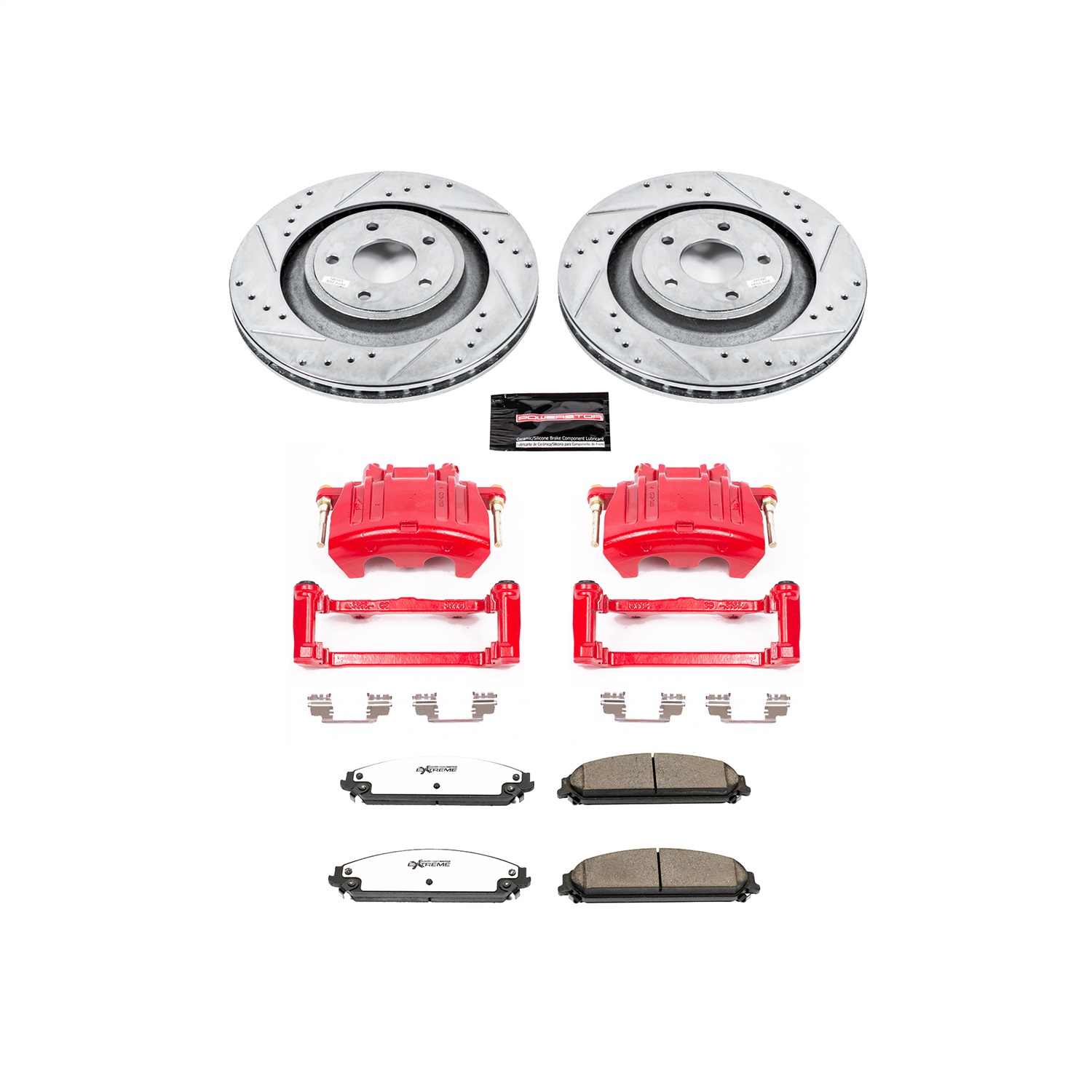 Power Stop - KC5565-26 - Front - Disc Brake Pad/Caliper and Rotor Kit