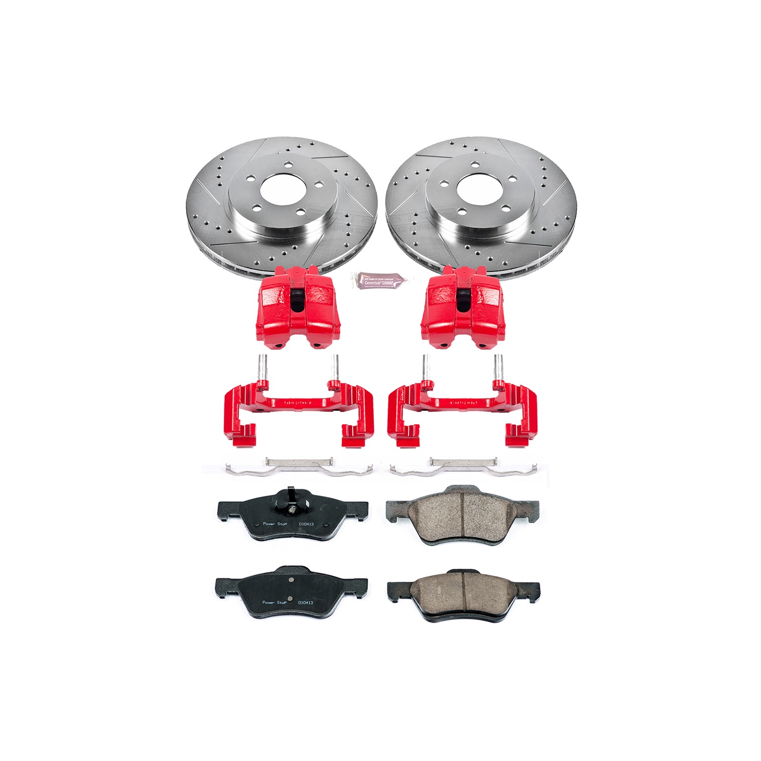 Power Stop - KC5571 - Front - Disc Brake Pad/Caliper and Rotor Kit
