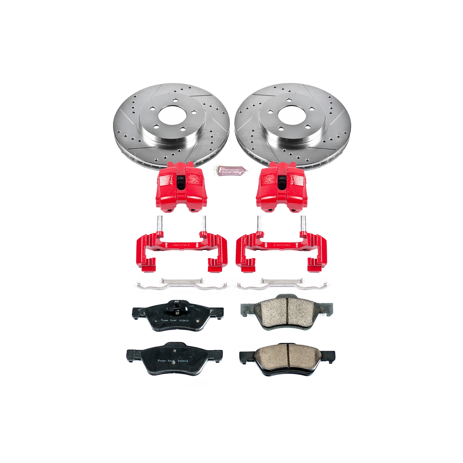 Power Stop - KC5572 - Front - Disc Brake Pad/Caliper and Rotor Kit