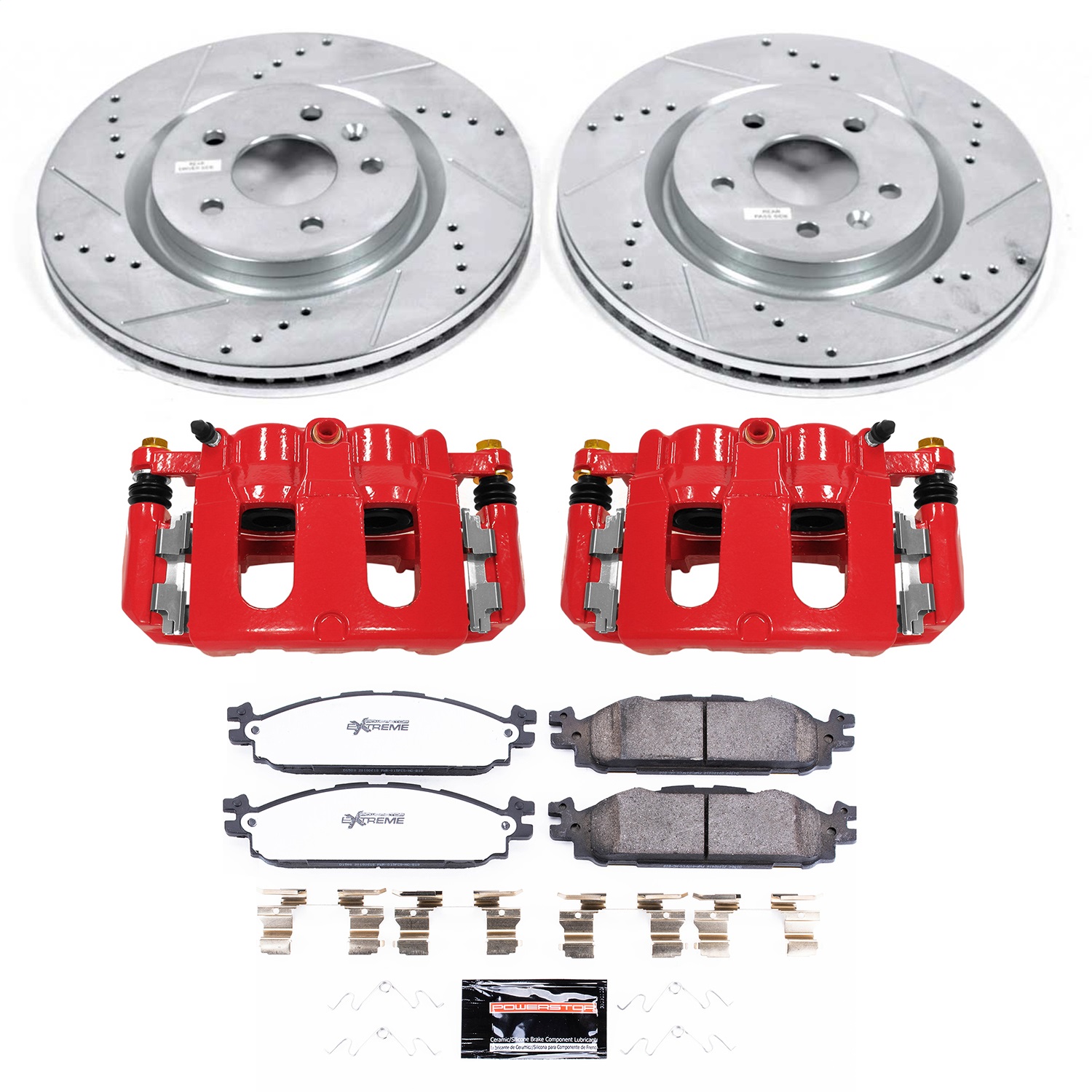 Power Stop - KC5583-36 - Front - Disc Brake Pad/Caliper and Rotor Kit