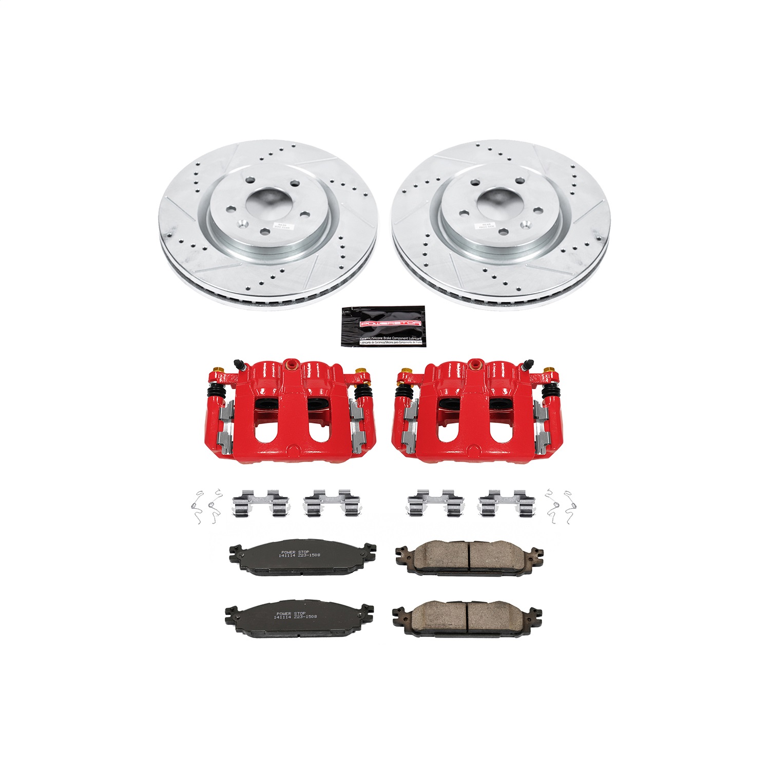 Power Stop - KC5583 - Front - Disc Brake Pad/Caliper and Rotor Kit
