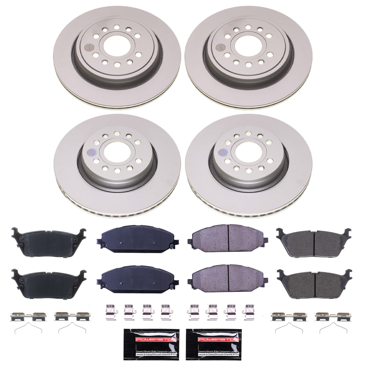 Power Stop - KC5667A-26 - Rear - Disc Brake Pad/Caliper and Rotor Kit
