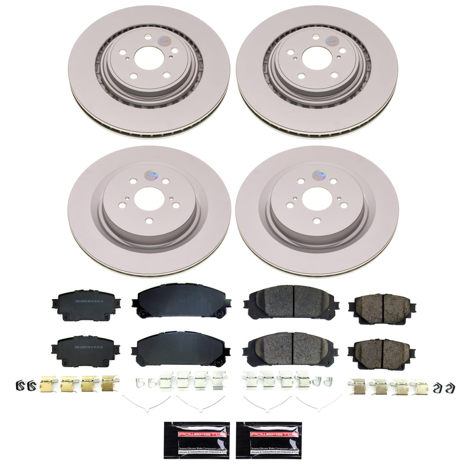 Power Stop - KC5667A - Rear - Disc Brake Pad/Caliper and Rotor Kit