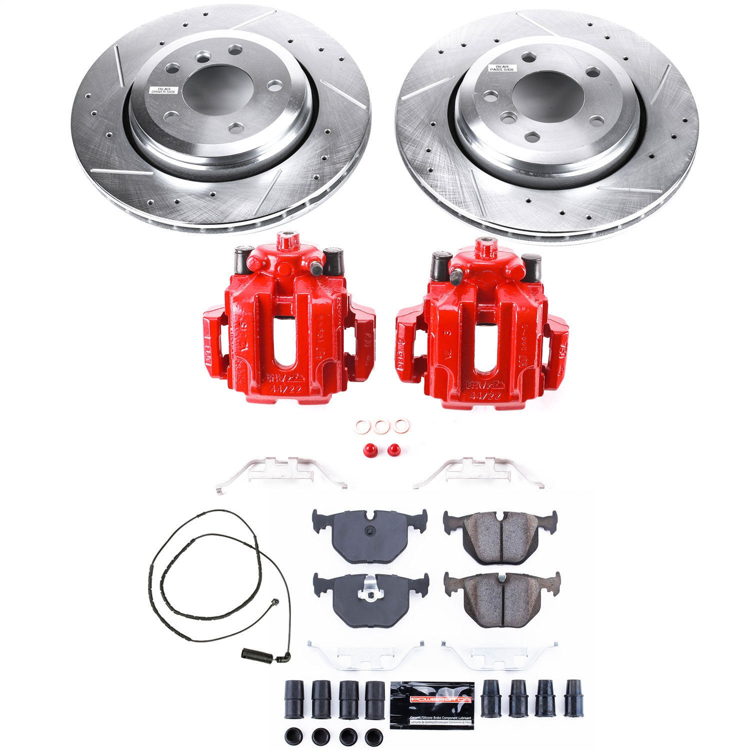 Power Stop - KC5729 - Rear - Disc Brake Pad/Caliper and Rotor Kit