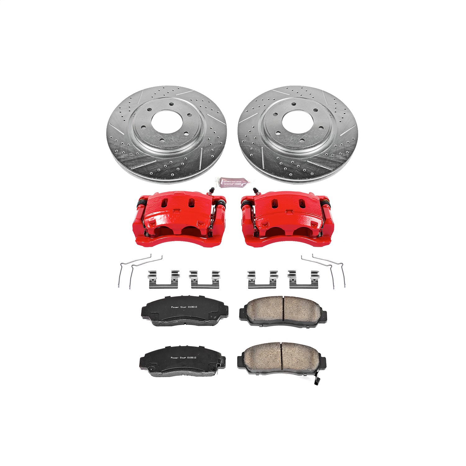 Power Stop - KC5821 - Front - Disc Brake Pad/Caliper and Rotor Kit