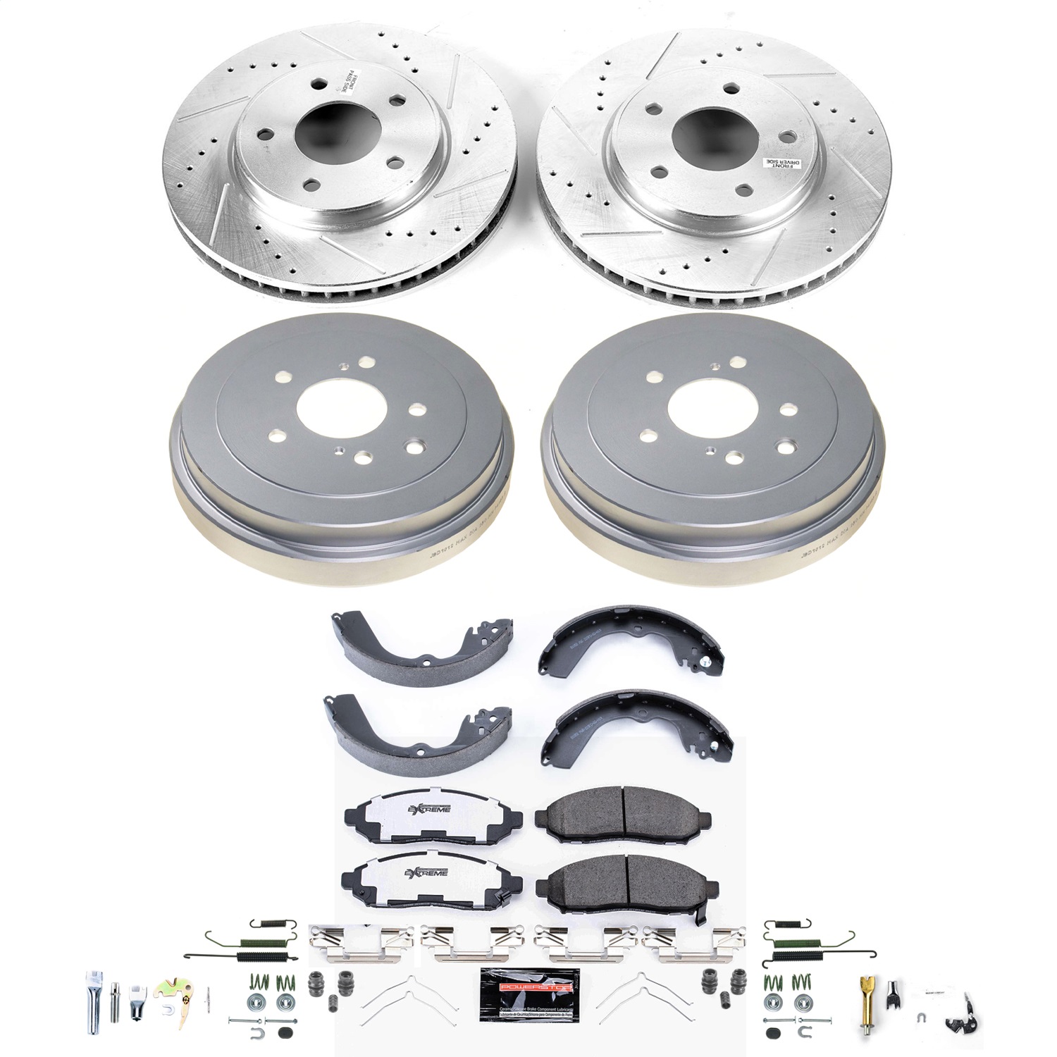 Power Stop - KC5864-36 - Rear - Disc Brake Pad/Caliper and Rotor Kit