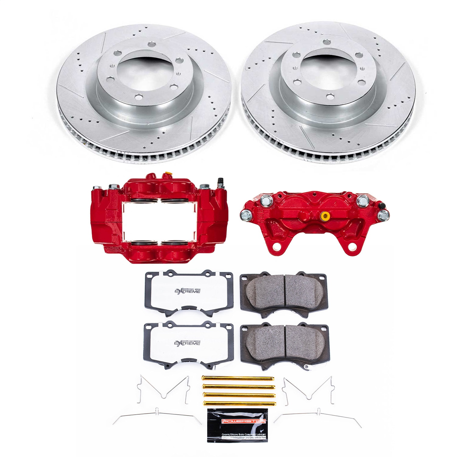 Power Stop - KC5873A-36 - Front - Disc Brake Pad/Caliper and Rotor Kit