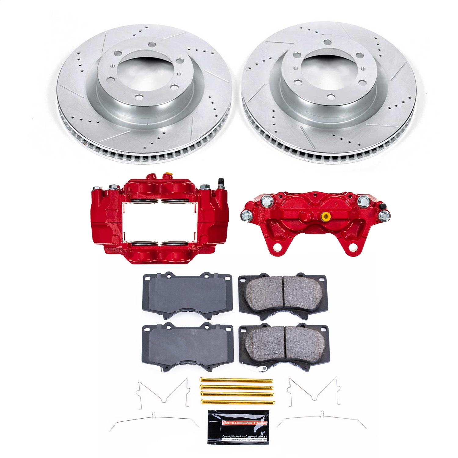 Power Stop - KC5873A - Front - Disc Brake Pad/Caliper and Rotor Kit