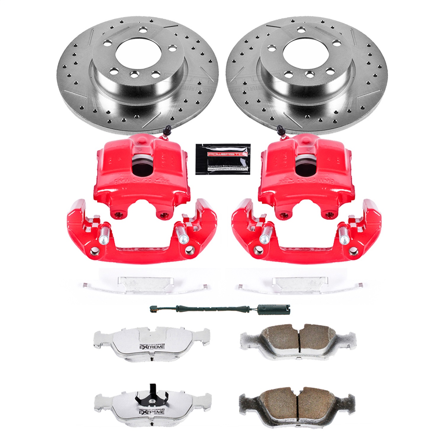 Power Stop - KC590-26 - Front - Disc Brake Pad/Caliper and Rotor Kit