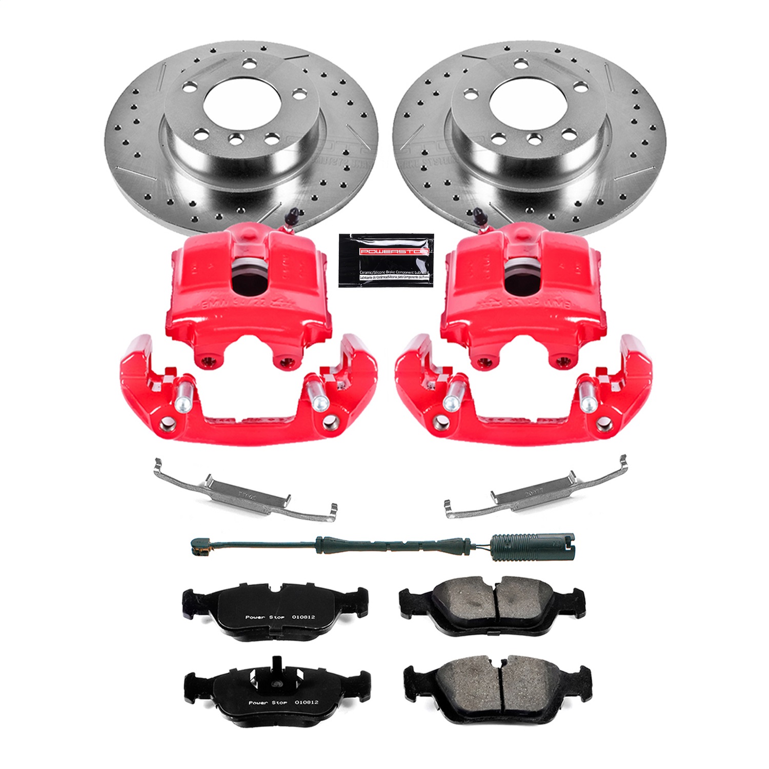 Power Stop - KC590 - Front - Disc Brake Pad/Caliper and Rotor Kit